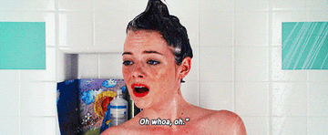 Emma stone singing in the shower