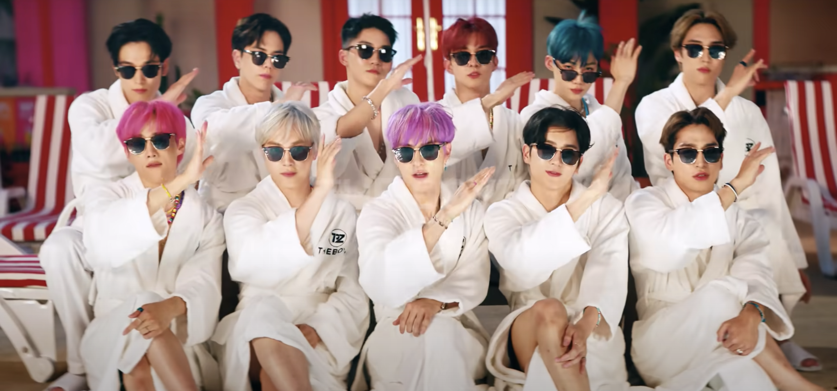 The Boyz wear matching robes during their &quot;Thrill Ride&quot; music video