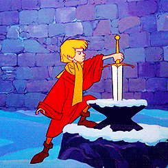 Arthur pulling out the sword