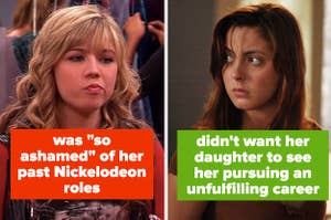 Jennette McCurdy was ashamed of her Nick roles, and Eva Amurri didn't want her daughter ro see her unfulfilled