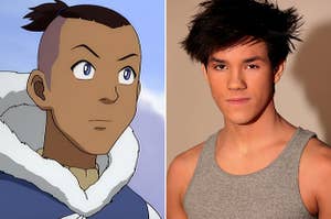 Animated Sokka vs. the actor in the live action series