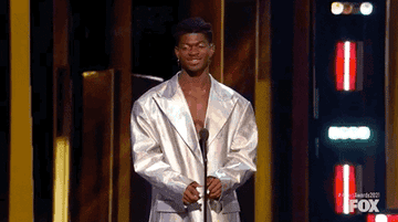Lil Nas X about to speak onstage