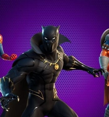 Fortnite&#x27;s Black Panther character poses with popped collar cape