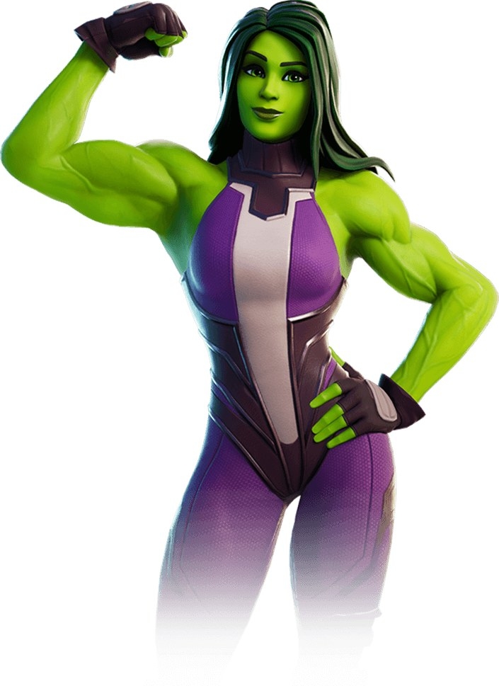 She-Hulk flexing