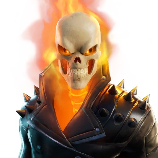 Fortnite&#x27;s Ghost Rider skin with flaming skull