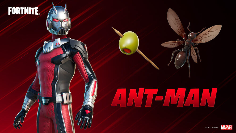 Ant-Man Fortnite outfit promotional poster