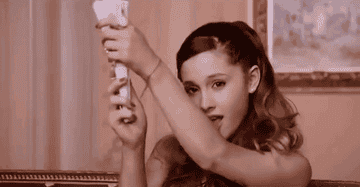 Ariana Grande gif from Right There music video 