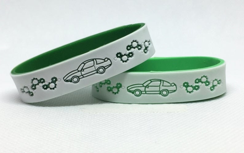 The bracelets in green