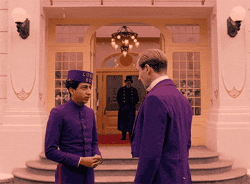 The entrance to the Grand Budapest Hotel