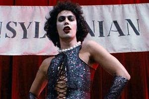 Tim Curry as Dr. Frank N. Furter in The Rocky Horror Picture Show. 