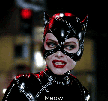 A woman dressed in the costume of a cat
