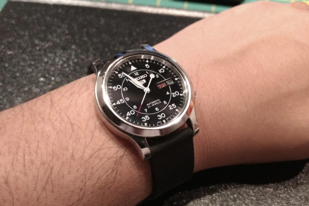 reviewer wearing the watch on their wrist