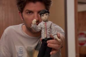 ben holds up a claymation doll