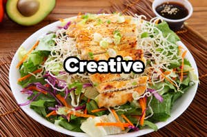 Chinese chicken salad labeled "Creative"