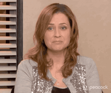 GIF shows Pam saying &quot;Be Strong.&quot;