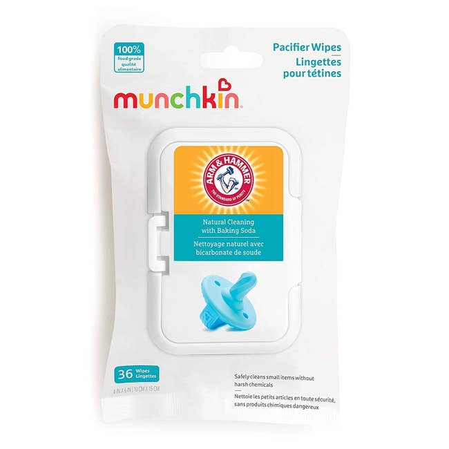 A pack of pacifier wipes