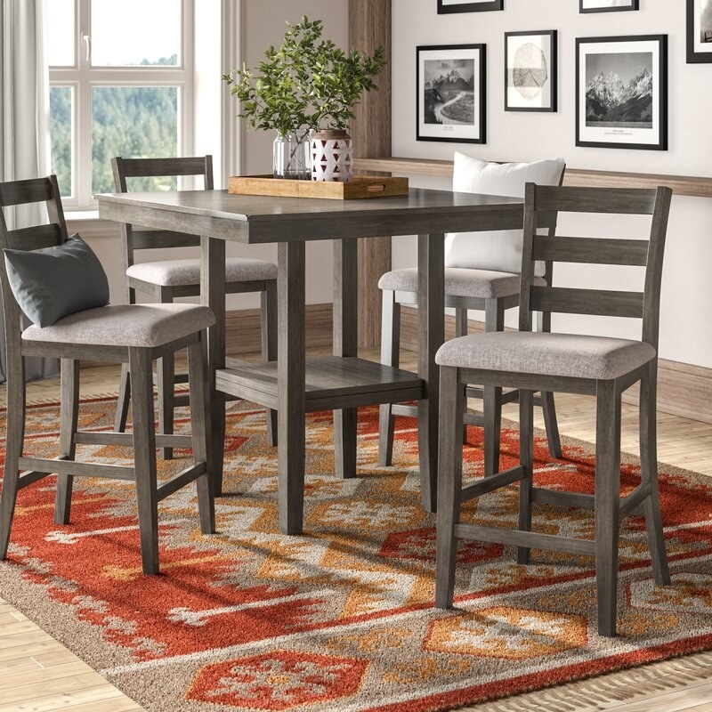 the table and four chair dining set