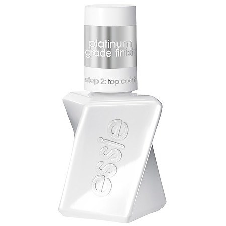 a white bottle of the Essie top coat
