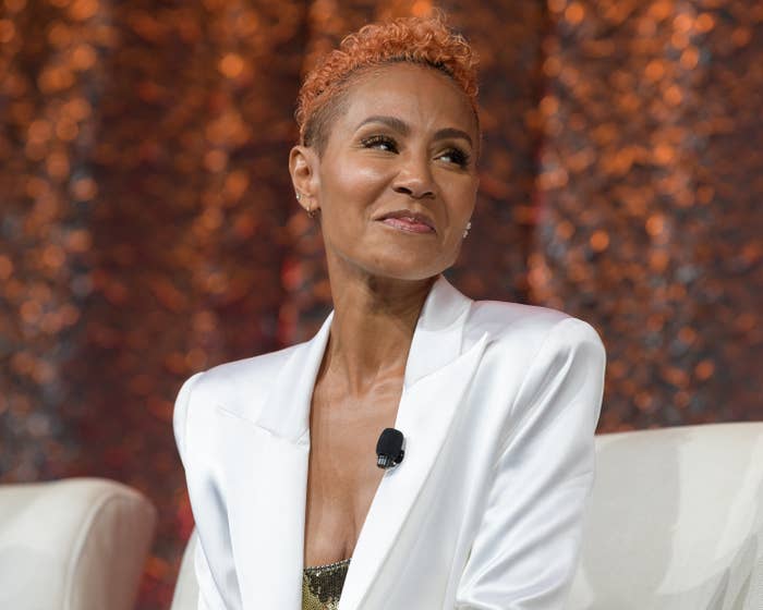 Jada Pinkett Smith speaks onstage at an event in 2020