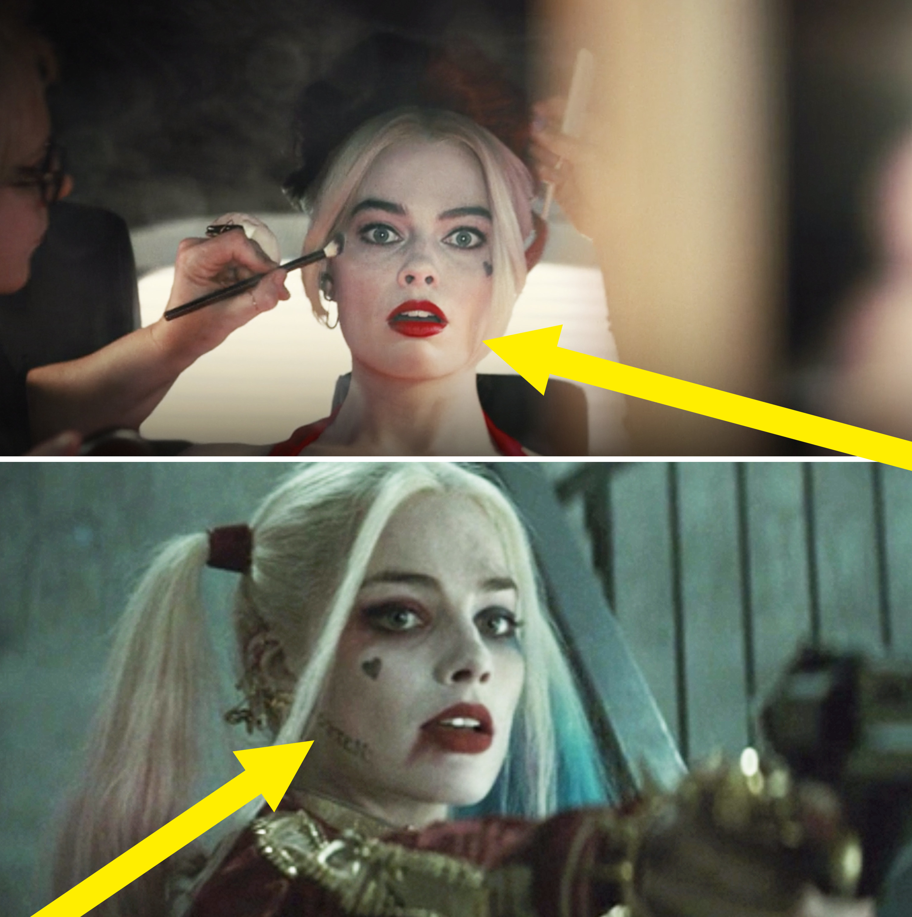 Harley without the &quot;rotten&quot; tattoo vs. her with it