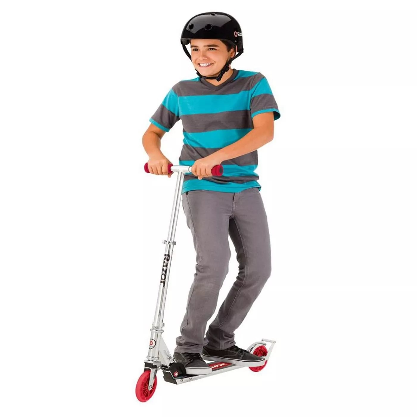 A child on the Razor scooter