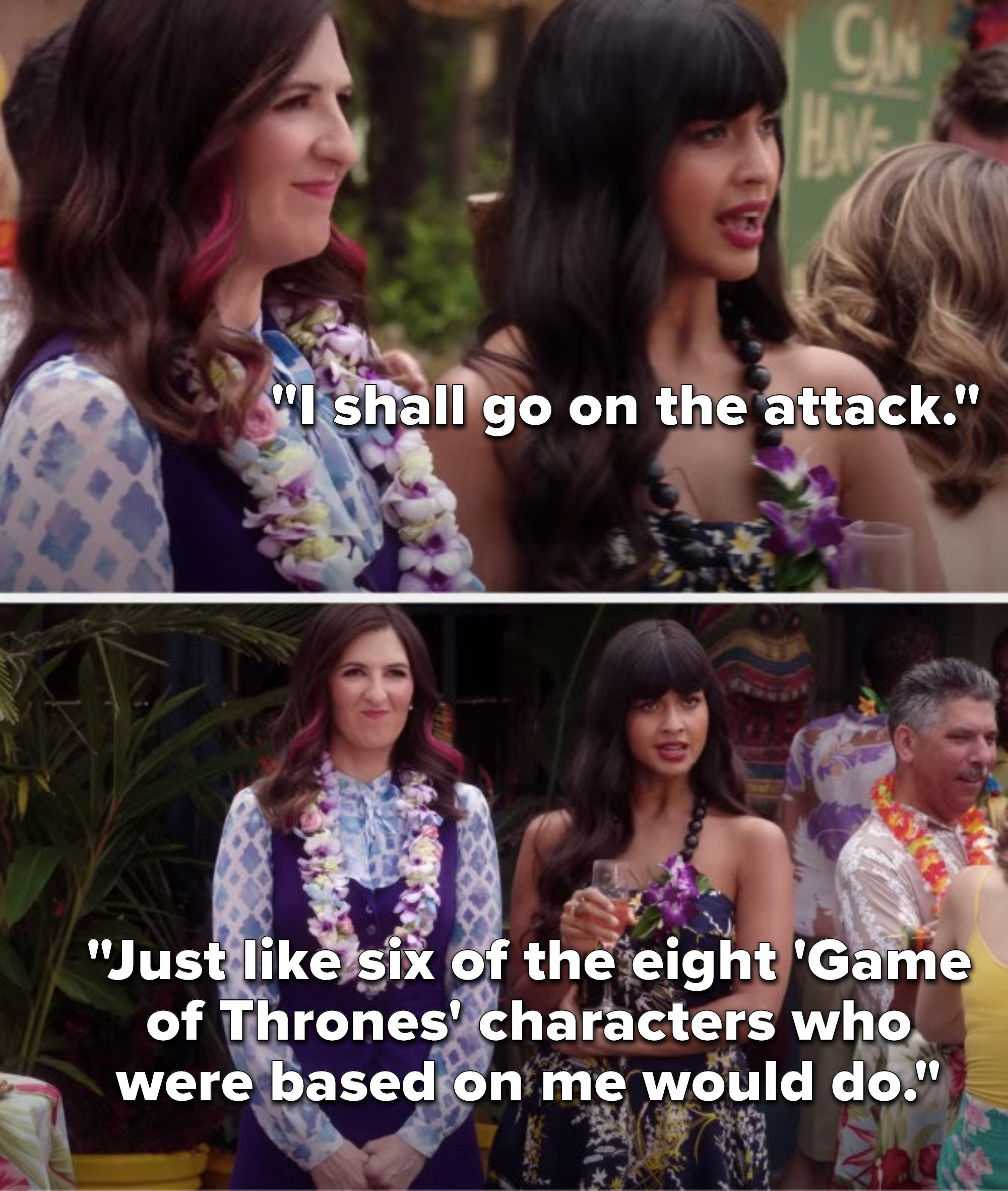 Tahani says, I shall go on the attack, just like six of the eight &#x27;Game of Thrones&#x27; characters who were based on me would do