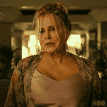GIF of Jennifer Coolidge asking &quot;Could I get some alcohol?&quot; in The White Lotus