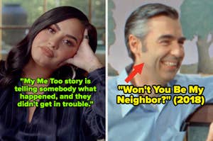Demi Lovato in "Demi Lovato: Dancing with the Devil;" Fred Rogers in "Won't You Be My Neighbor?"
