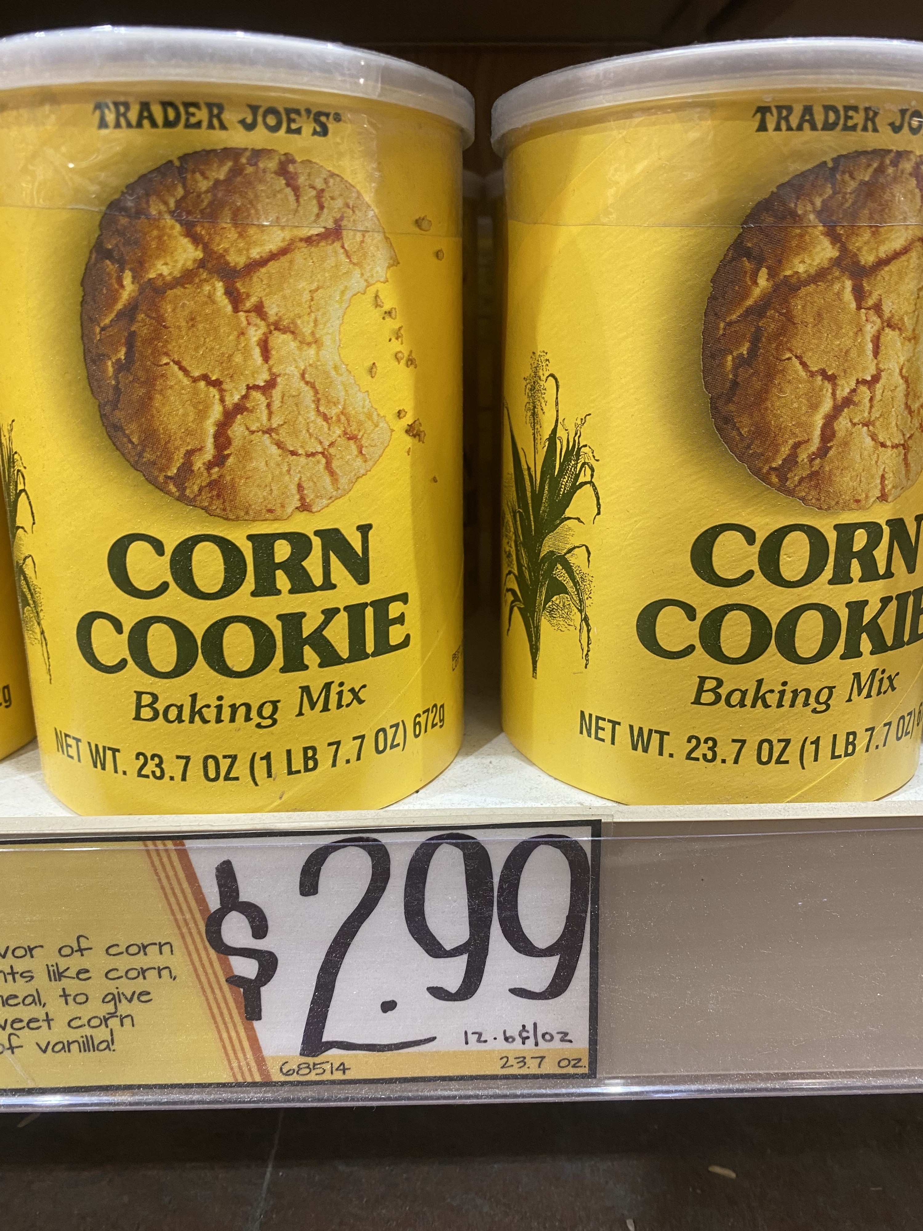 Corn Cookie Baking Mix