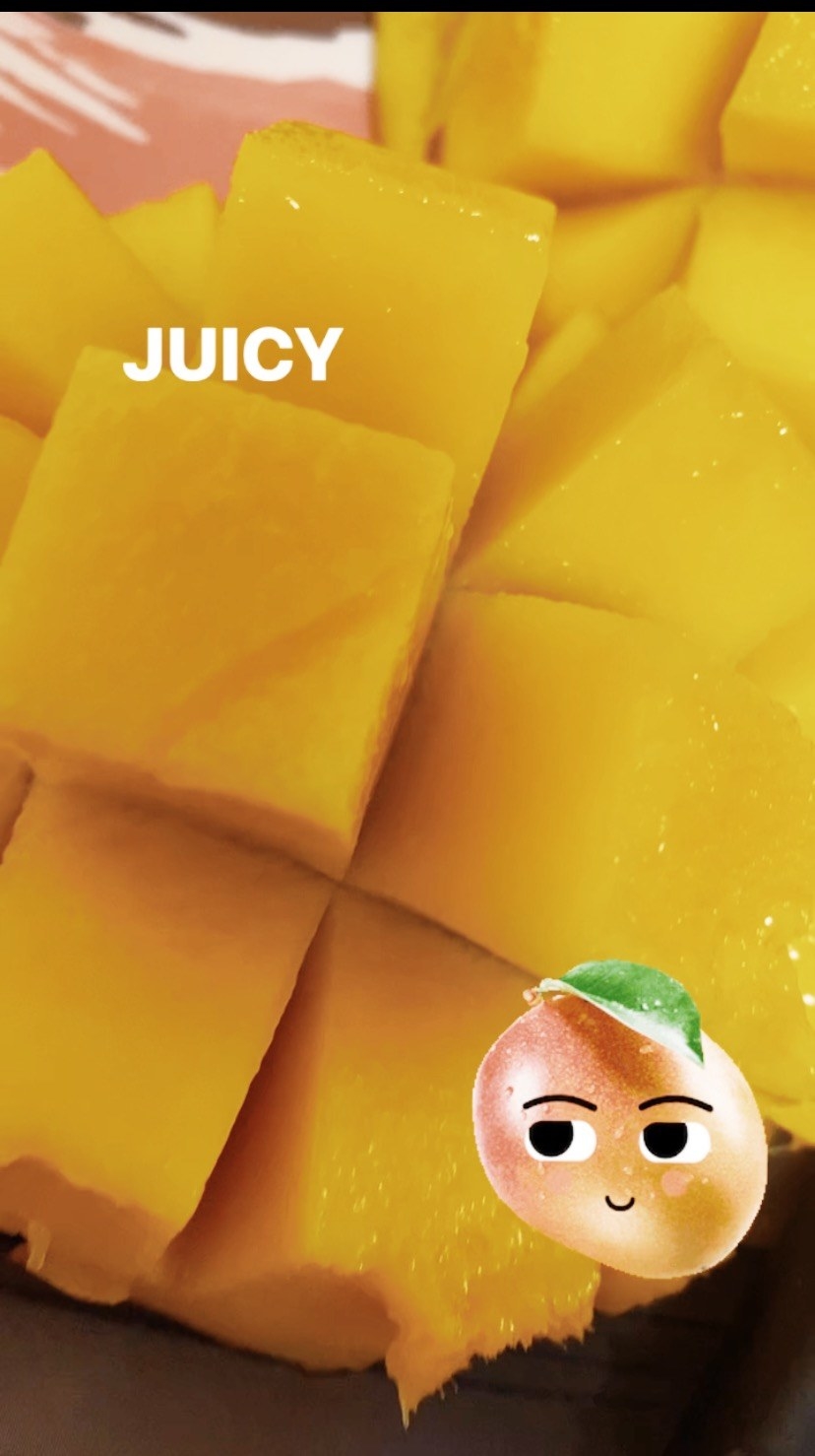 Sliced mango