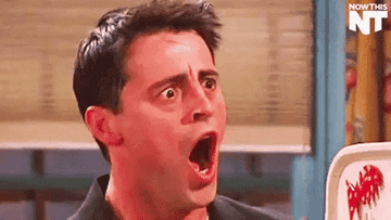 Joey looking shocked on Friends