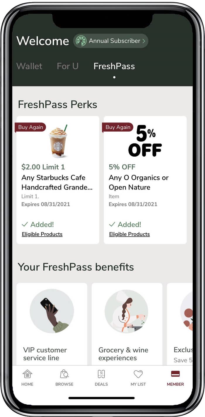 FreshPass app screen
