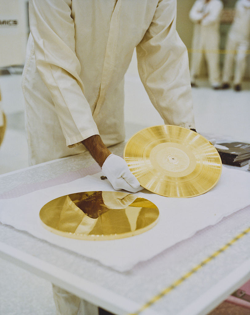 The two golden records before their long journeys