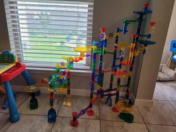 Reviewer's creation using the marble run set