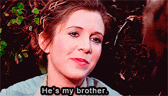 Leia telling Han &quot;he&#x27;s my brother&quot; in Star Wars