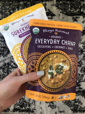 the packs of rice and chana