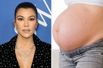 Kourtney Kardashian and a pregnant woman