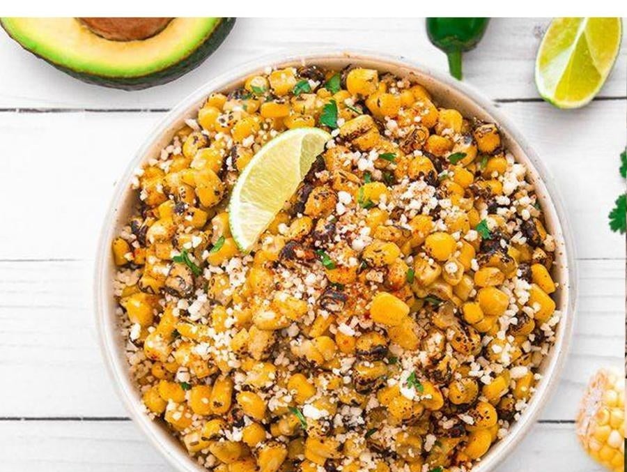 bowl of mexican style street corn