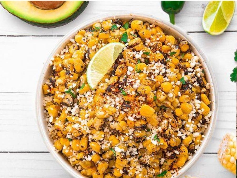 bowl of mexican style street corn