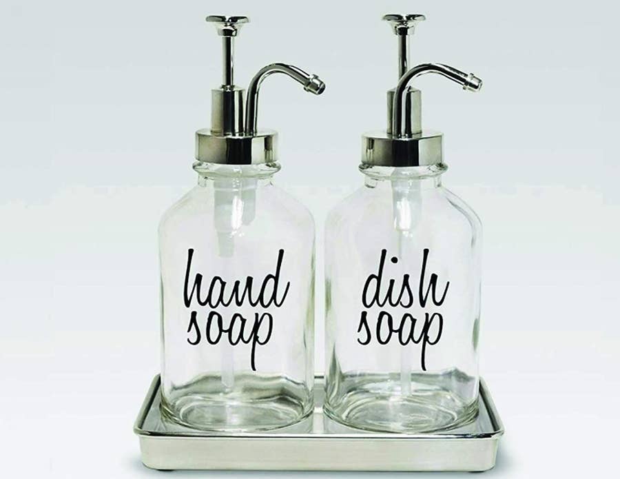 Zone Double Soap Dispenser, Stoneware, Soft Touch & Plastic on Food52