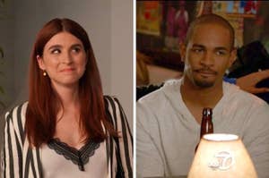 gretchen from you're the worst next to damon wayans in happy endings