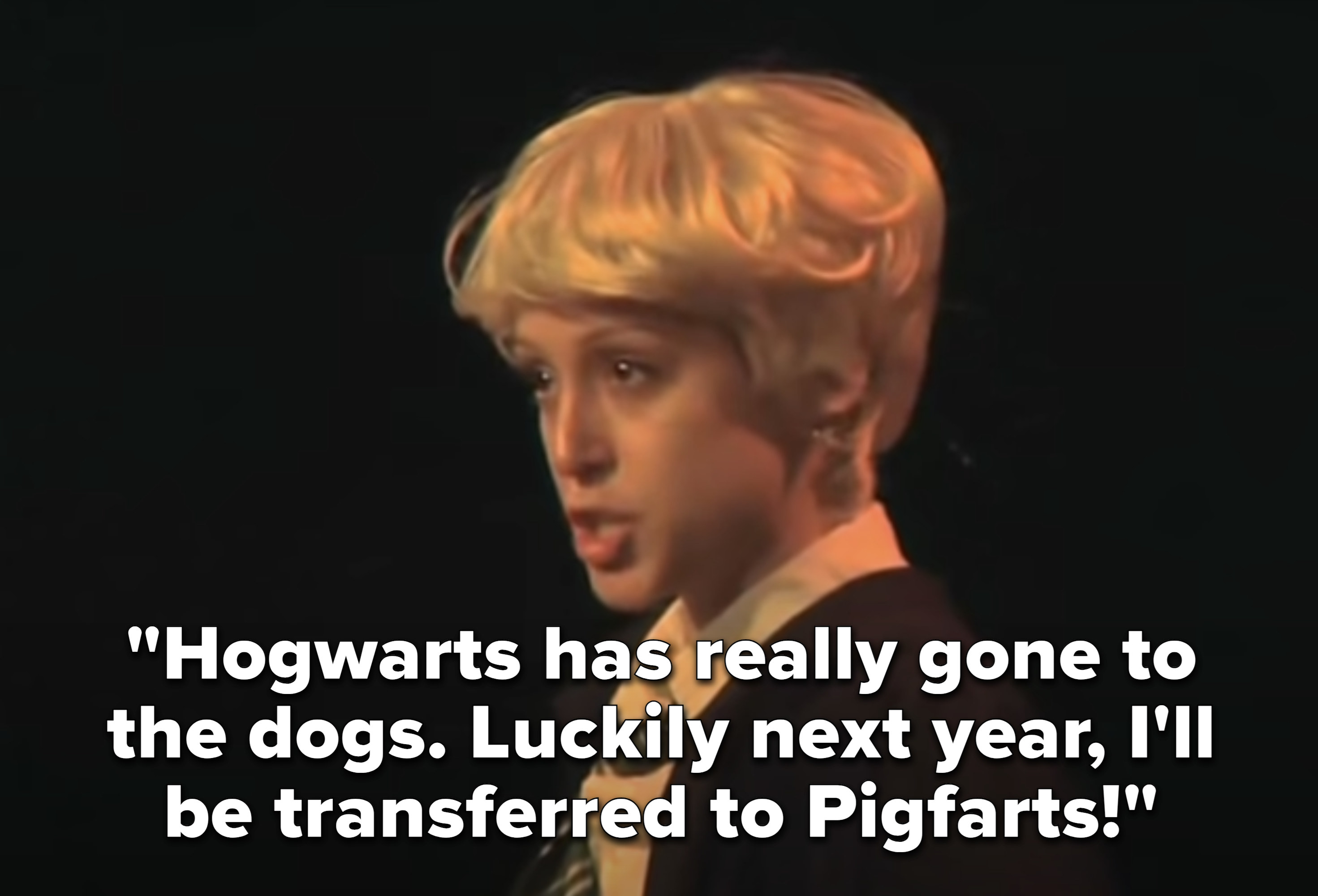 Draco saying he&#x27;s transferring to Pigfarts