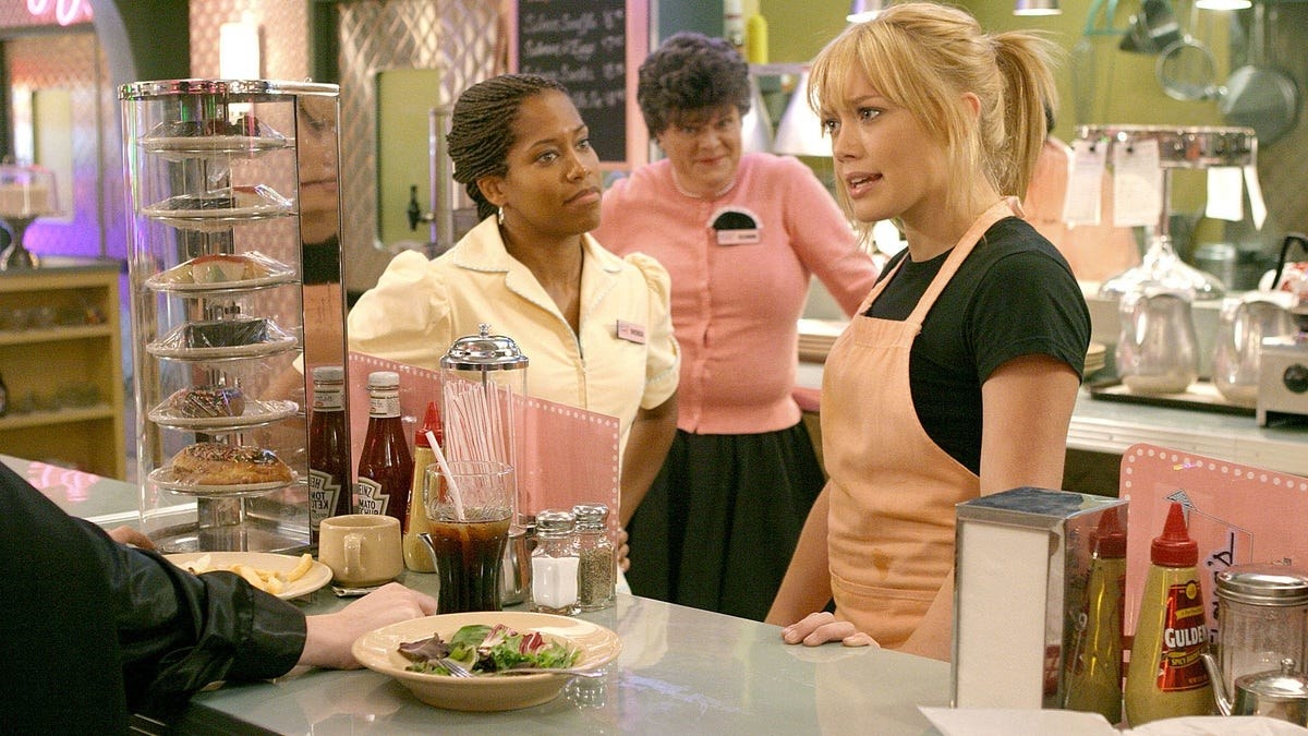 Hillary Duff as a waitress in &quot;Cinderella Story.&quot;