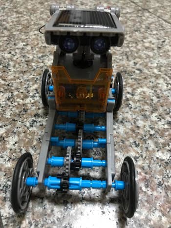 Reviewer's photo showing a fully assembled robot