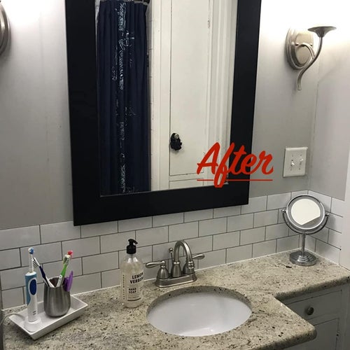 Reviewer's finished bathroom