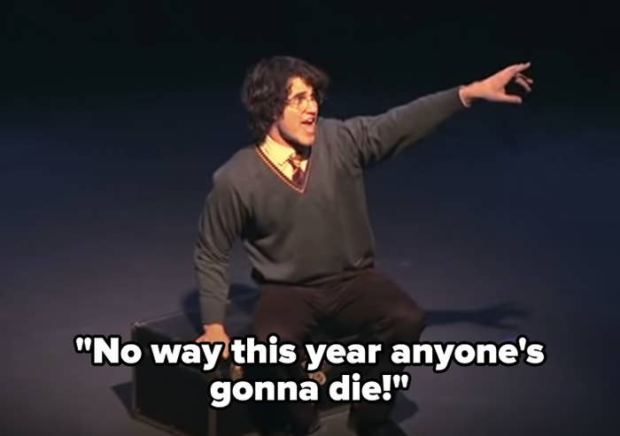 Harry singing &quot;no way this year anyone&#x27;s gonna die!&quot;