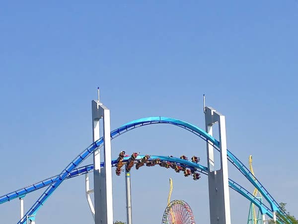 A rollercoaster at Cedar Point
