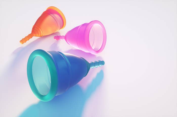 Multicolored menstrual cups