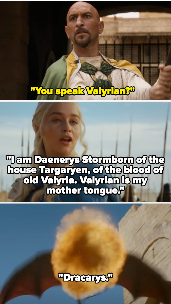 Daenarys揭示了她会说Valyrian,变# x27;她的母语,然后说“Dracarys"和她的龙集Kraznyabo.comys着火了