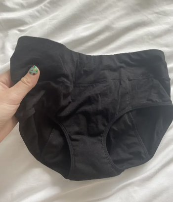 Closeup of the black underwear